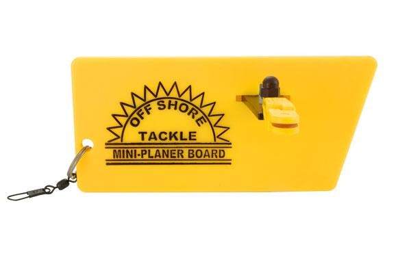 Off Shore Tackle OR-38 Mini Planer Board Yellow with OR10 Release Bracket