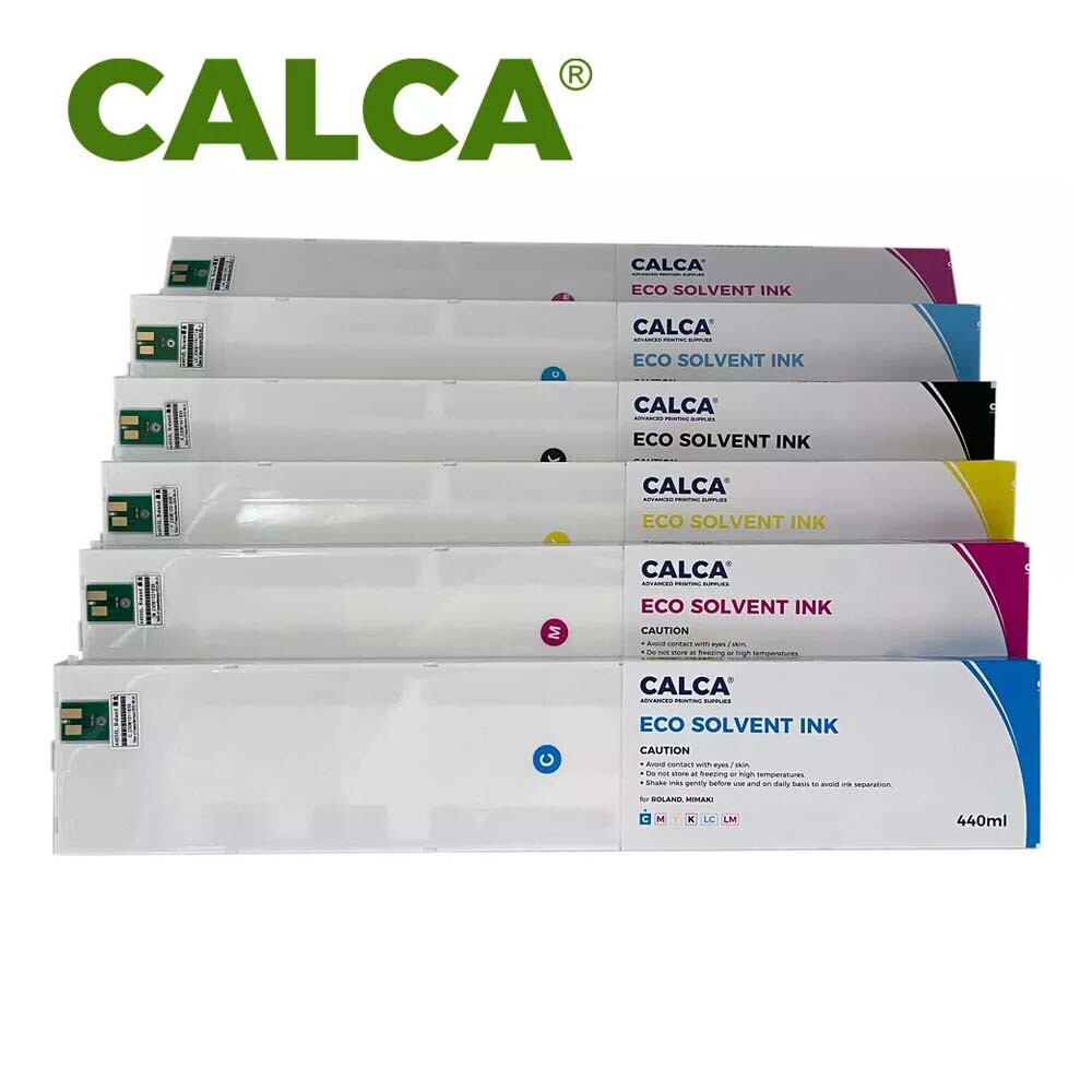 US Stock 4pcs/set CMYK Calca Compatible 440ml ECO-Sol Max Ink Cartridge