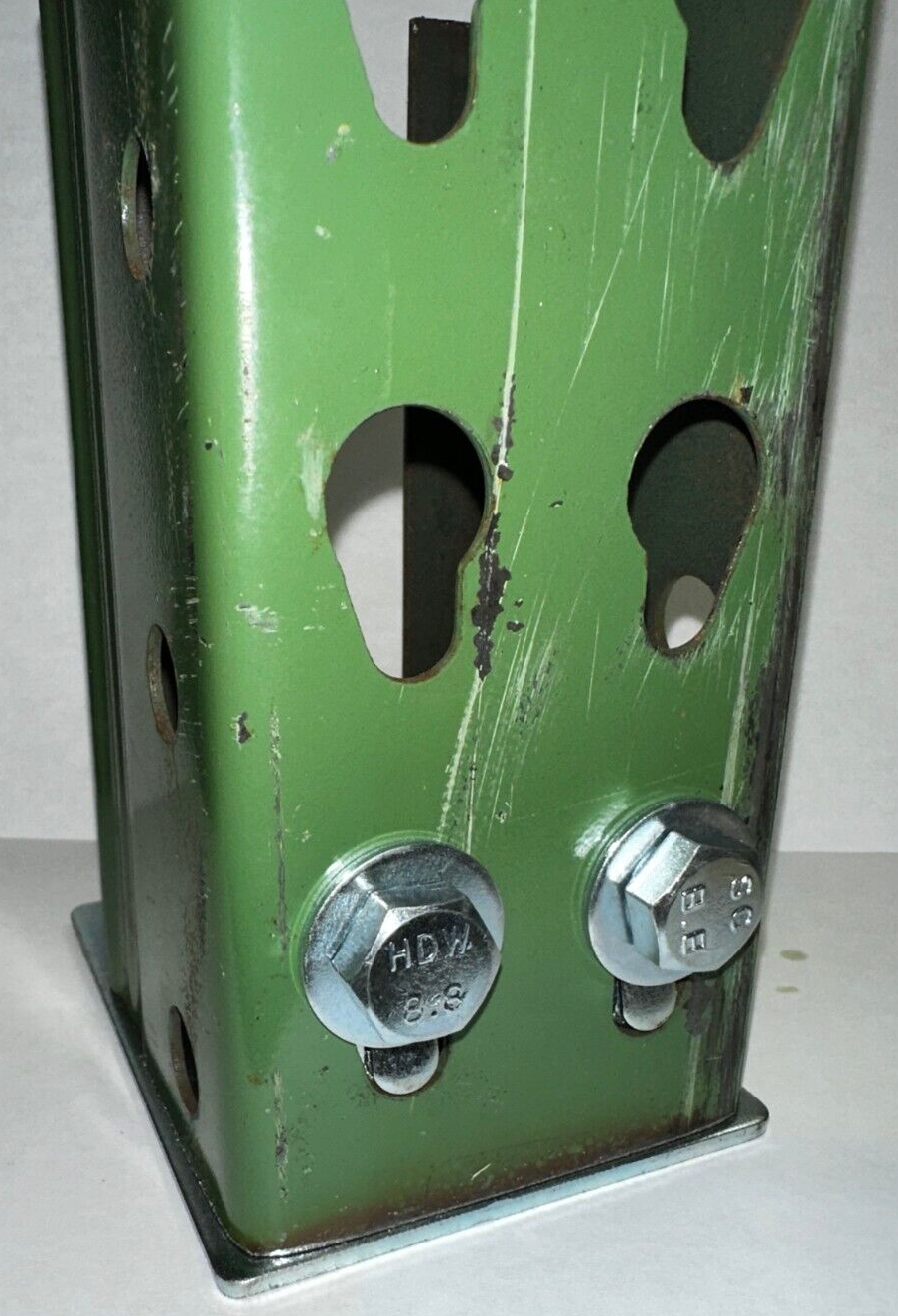 (2) Pallet Racking Universal Foot Plates for Uprights; Nuts, Bolts, Washer added