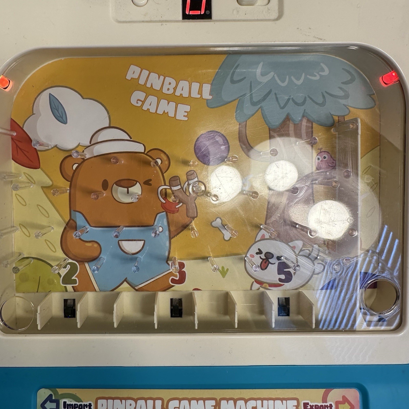 Kids Electronic Pinball Game Machine Tested Working Toy