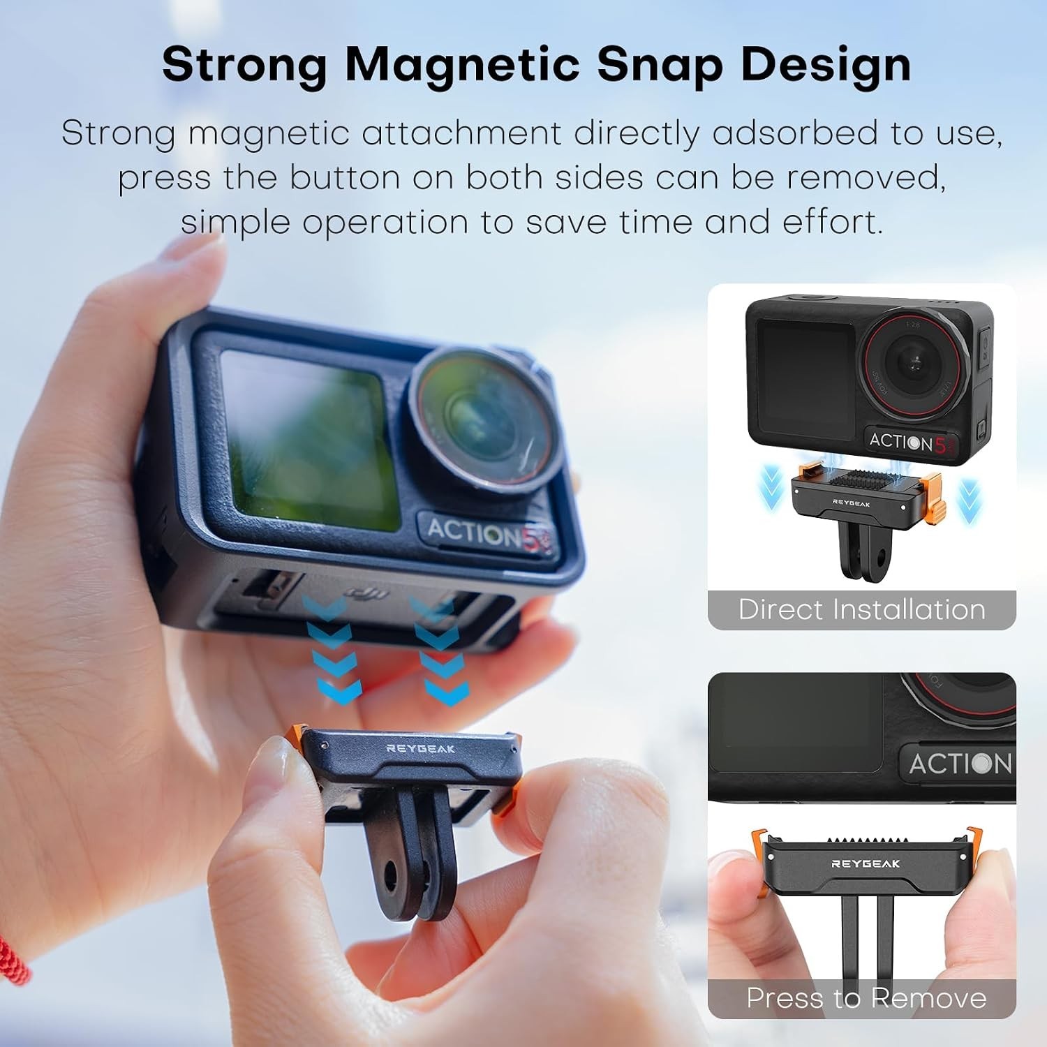 Enhanced Stability Quick Release Adapter for DJI OSMO 360/Action Cameras