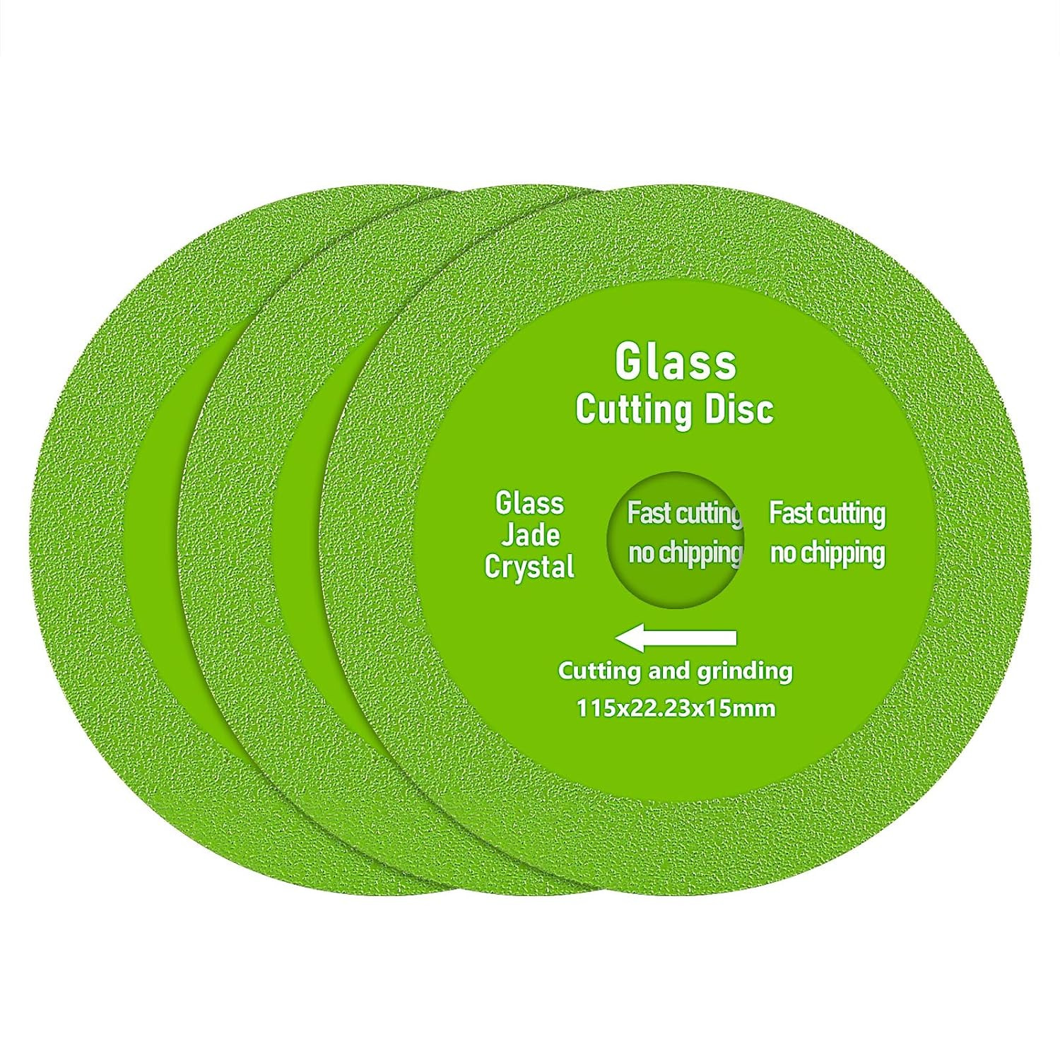 LOZLIN 3PCS 4.5" Diamond Cutting Wheel for Glass, Tile, Marble - Ultra-Thin 1...