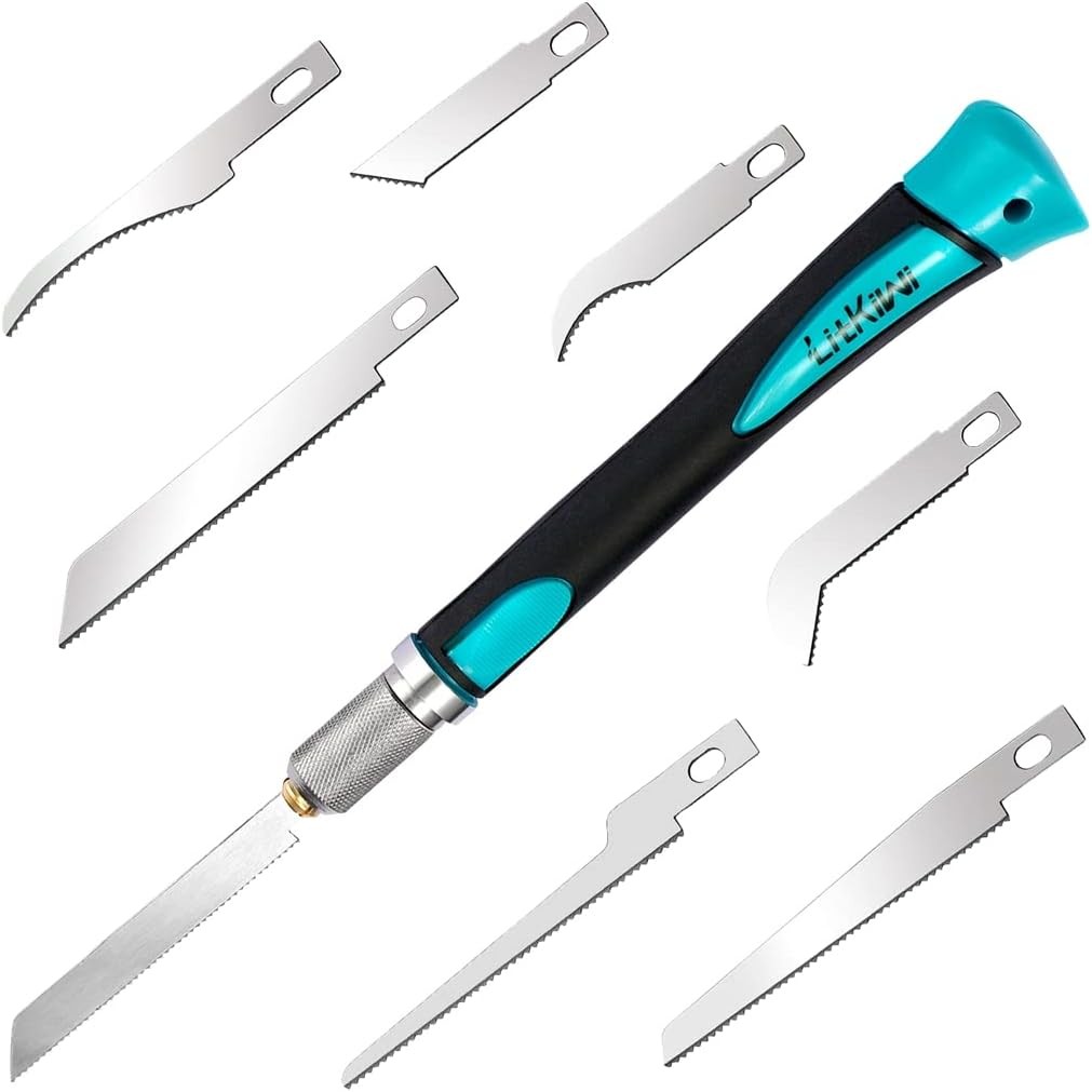 Prozwee Model Craft Hand Saw 1pcs sawholder & 7pcs blades, Turquoise