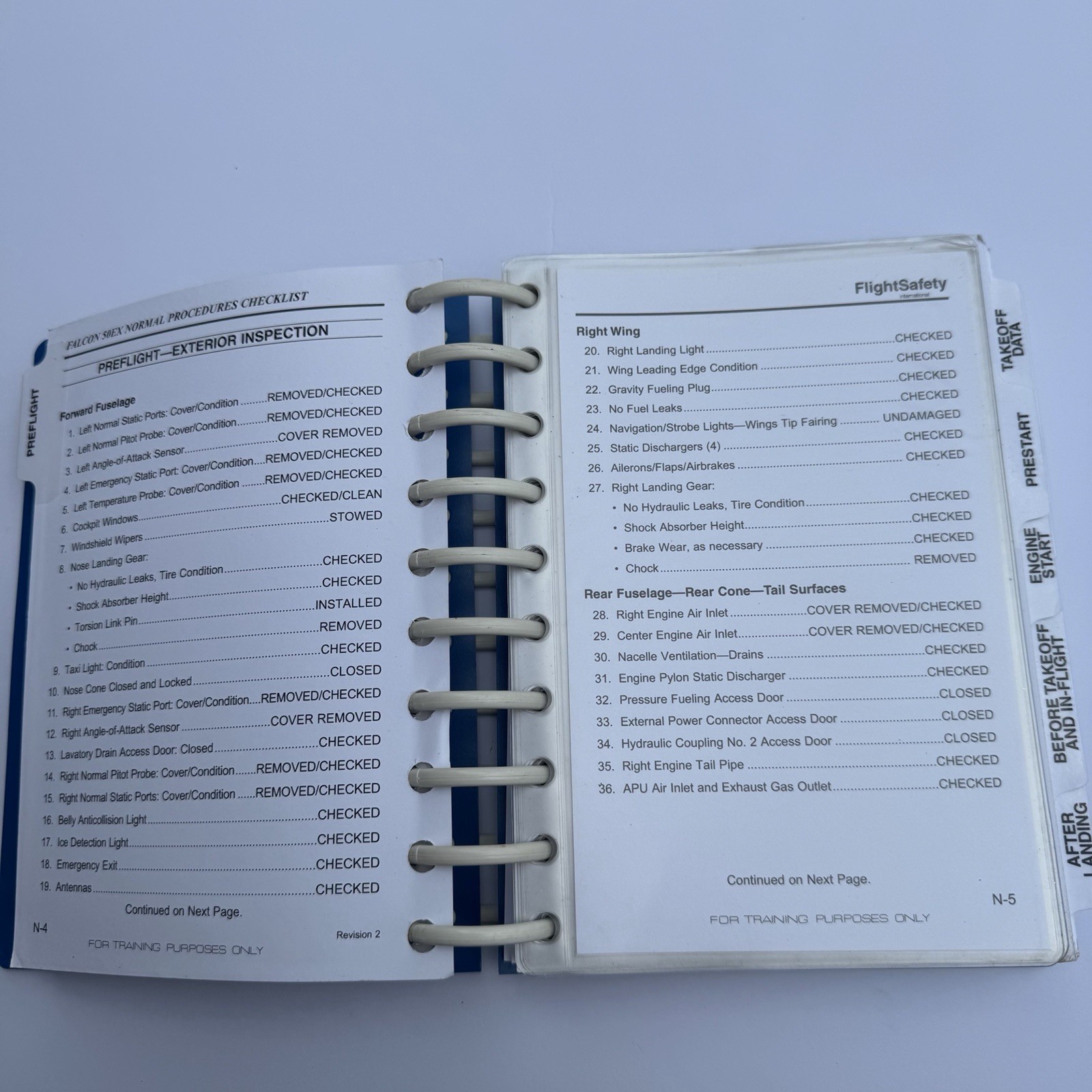 Flight Safety Dassault Falcon 50EX Pilot Checklist Normal Procedures