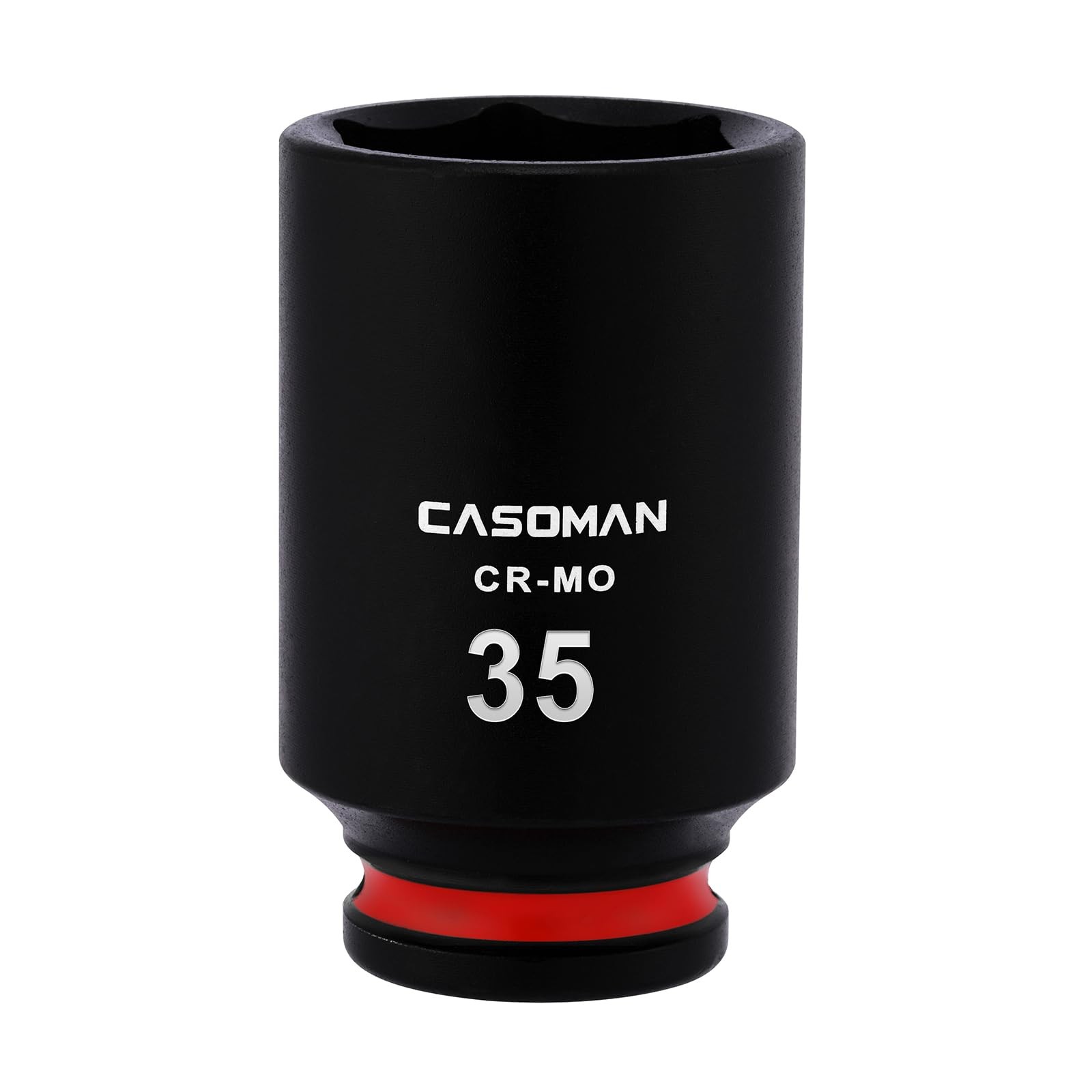 CASOMAN 1/2" Drive x 35mm Deep Impact Socket, 6-Point, Metric, CR-MO