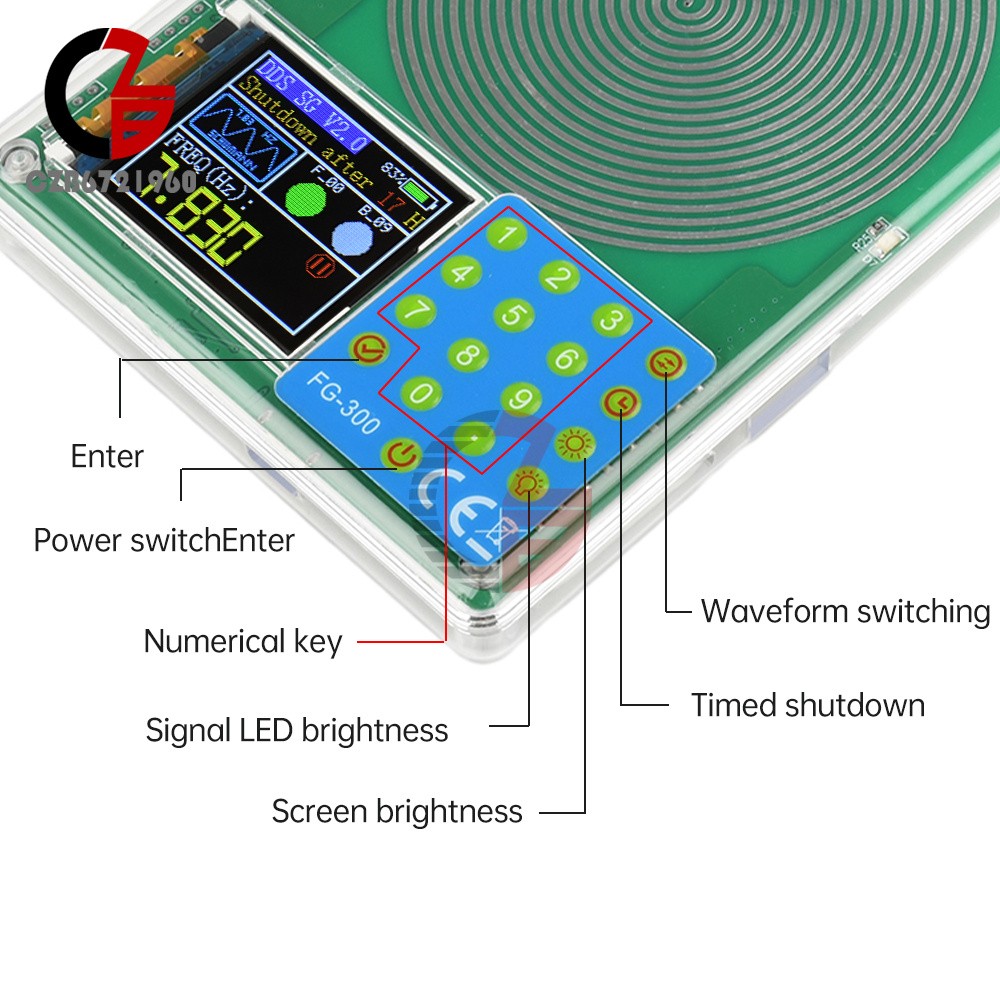 2x Digital Schumann Wave Generator Multiple Waveform Frequency Adjustable 200KHz