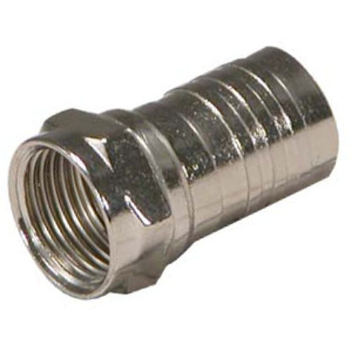 50 Pack Lot - F-Type One Piece Crimp On Connector Male Plug for RG6 Coax Cable
