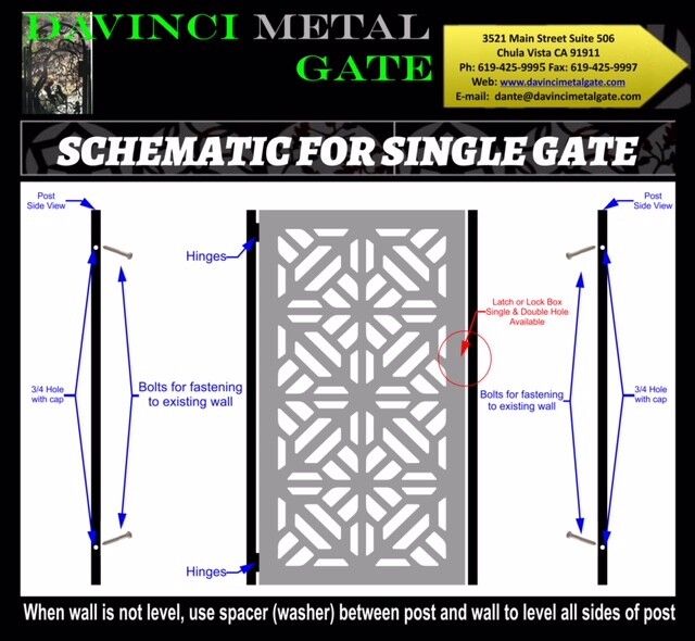 Metal Gate Modern Urban Pedestrian Walk Iron Garden Gate driveway gate