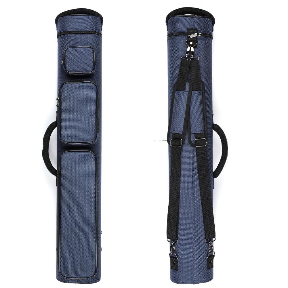 12-Hole Premium Nylon Pool Cue Case – Holds 8 Shafts & 4 Butts, Durable Doubl...