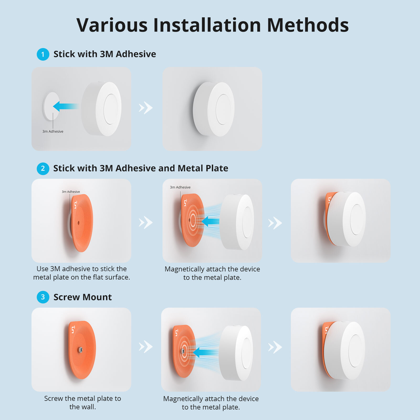 1-2 Pack SONOFF Zigbee Wireless Switch SNZB-01P Smart Light Switch Voice Control