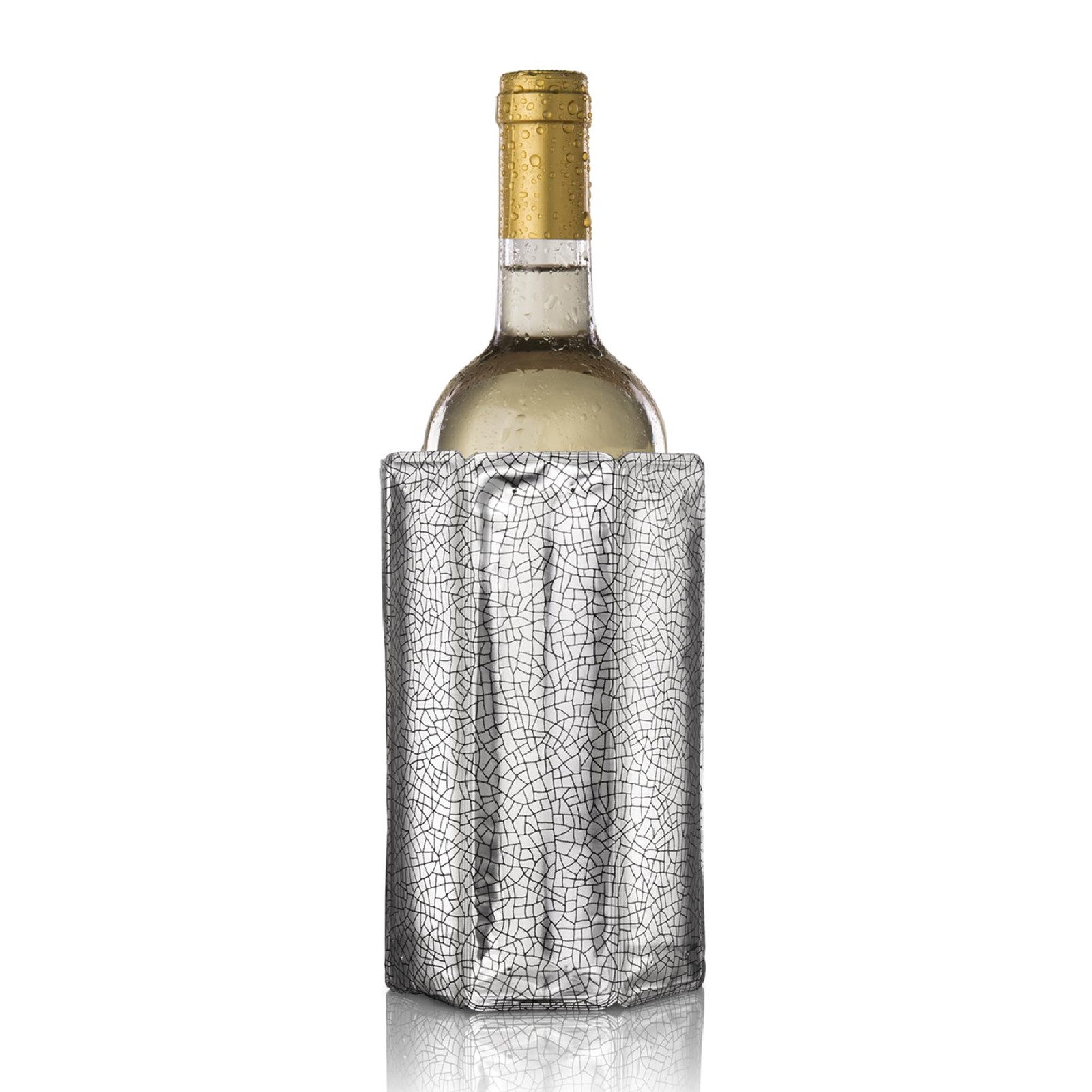 Rapid Ice Active Cooler Wine Bottle Chilling Sleeve Standard Silver