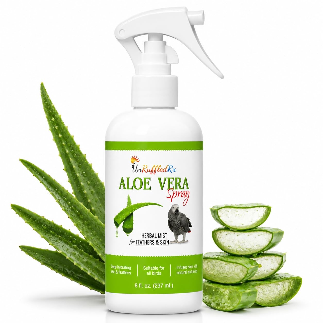 Aloe Vera Bird Spray for Parrots | Gentle Daily Support for Itchy Skin, Scrat...