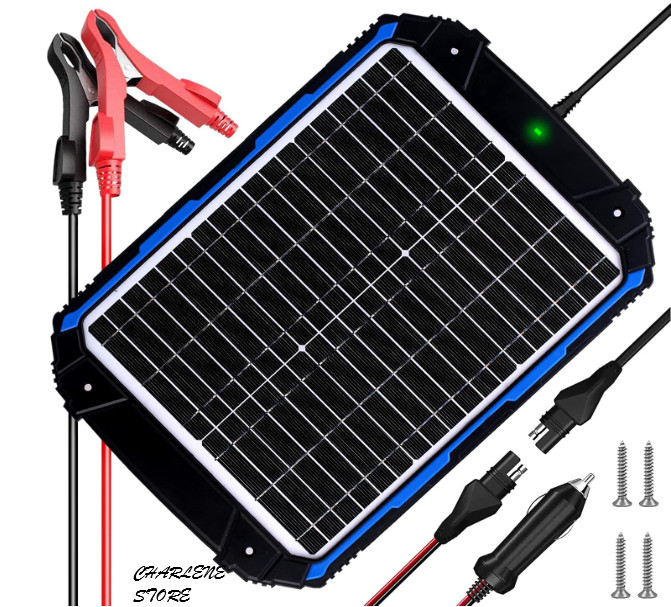 SUNER POWER 20W 12V Solar Battery Trickle Charger Maintainer MPPT Waterproof