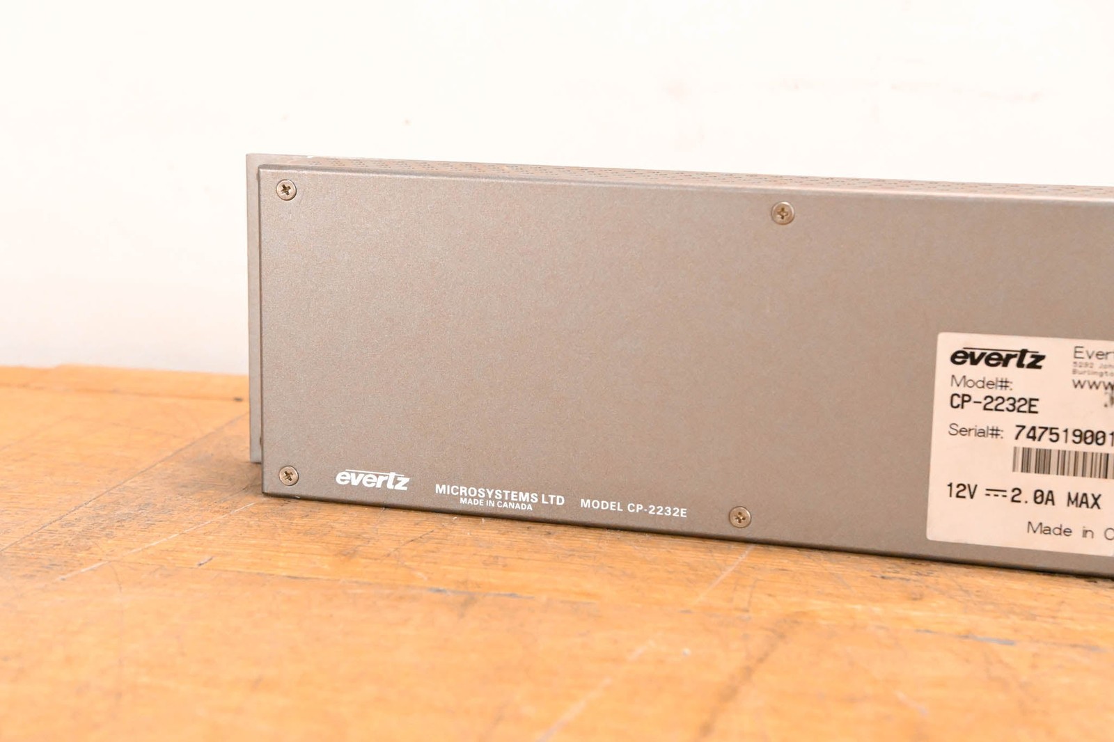 Evertz CP-2232E Advanced System Control Panel w/ 32 LCD Buttons (NO PSU) CG01V7D