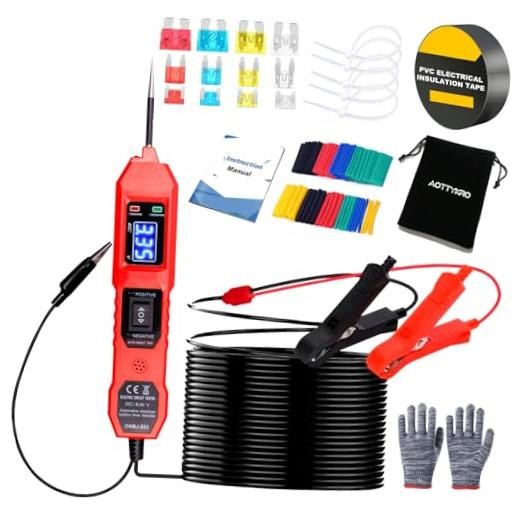 Automotive Power Circuit Probe Tester 3.5-36V DC,6-in-1 Automotive Red Set