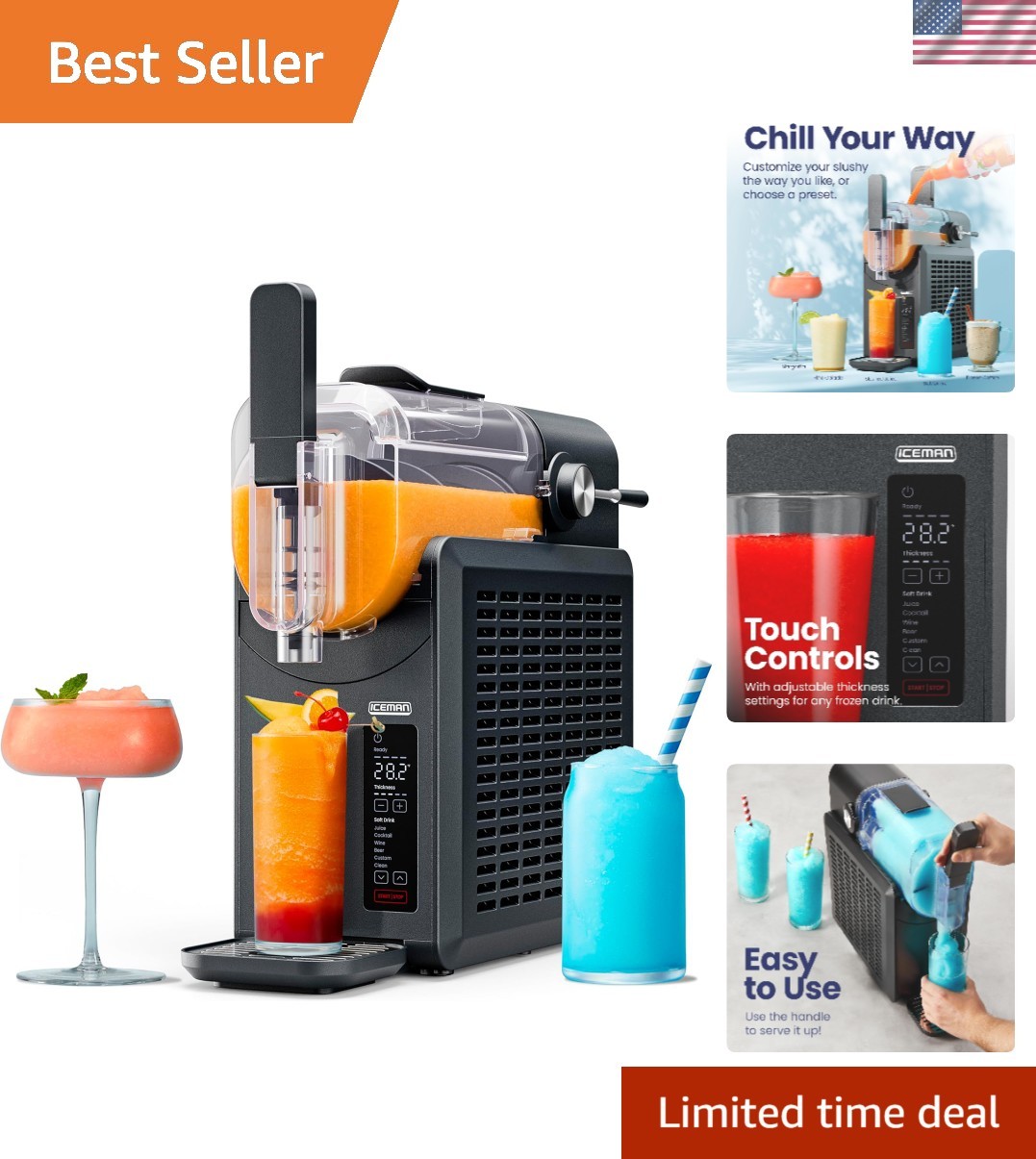 Chefman Slush-Ease 68oz Slushie Machine - Quick & Versatile Frozen Drink Maker