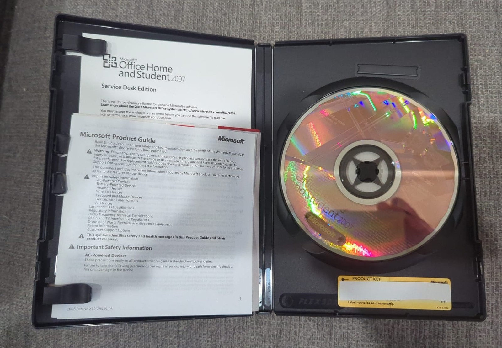 Microsoft Office Home and Student 2007 Service Desk Edition Software Used