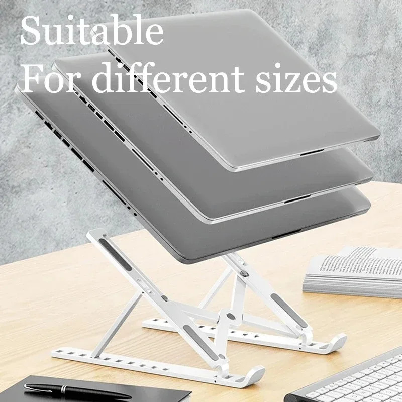 Foldable Laptop Stand Adjustable Portable Notebook Bracket Support Base ABS Hold