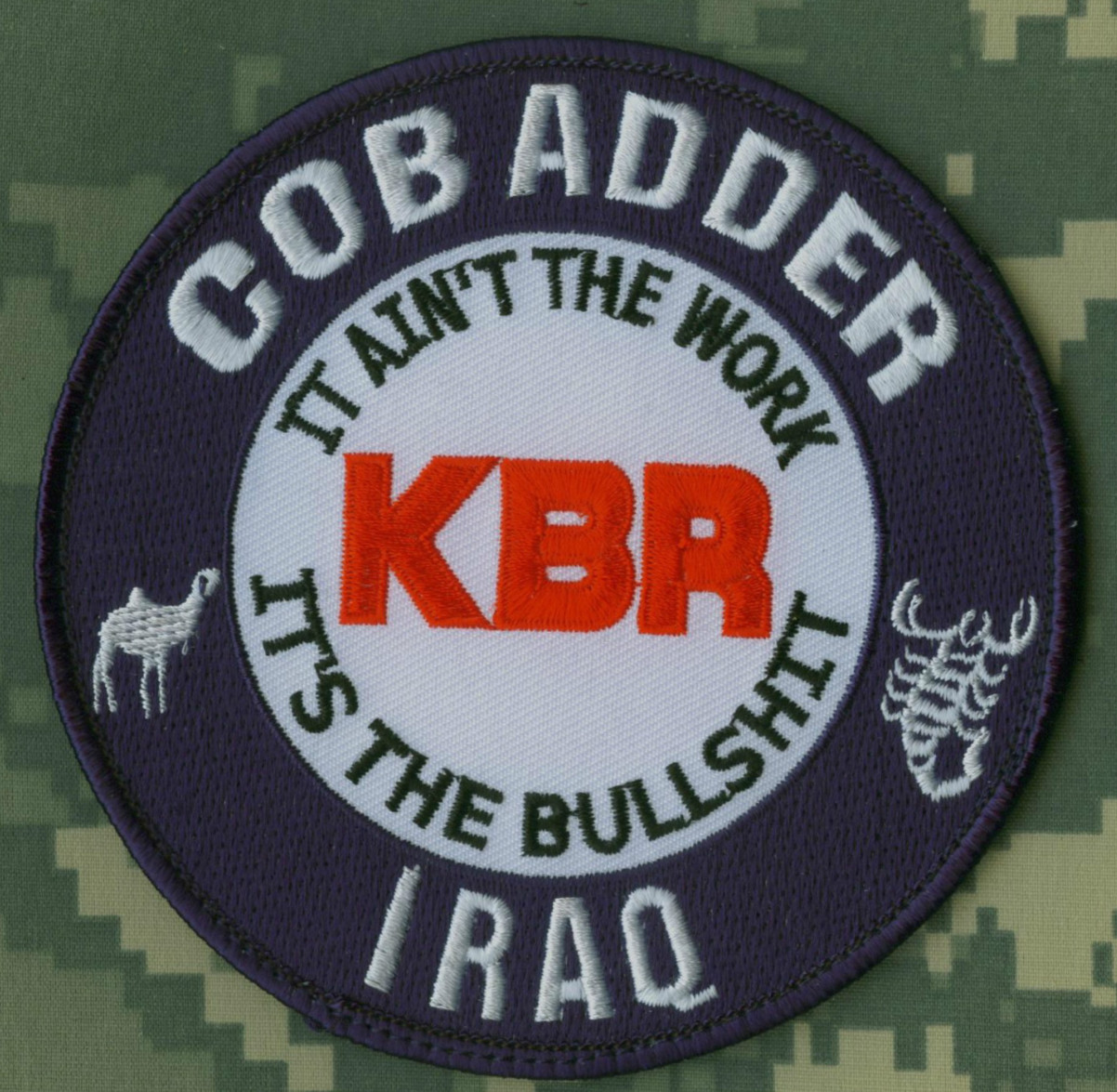 KBR DEPLOYMENT PATCH: Imam Ali Tallil Air Base ORTL Camp Adder Nasiriyah IRAQ
