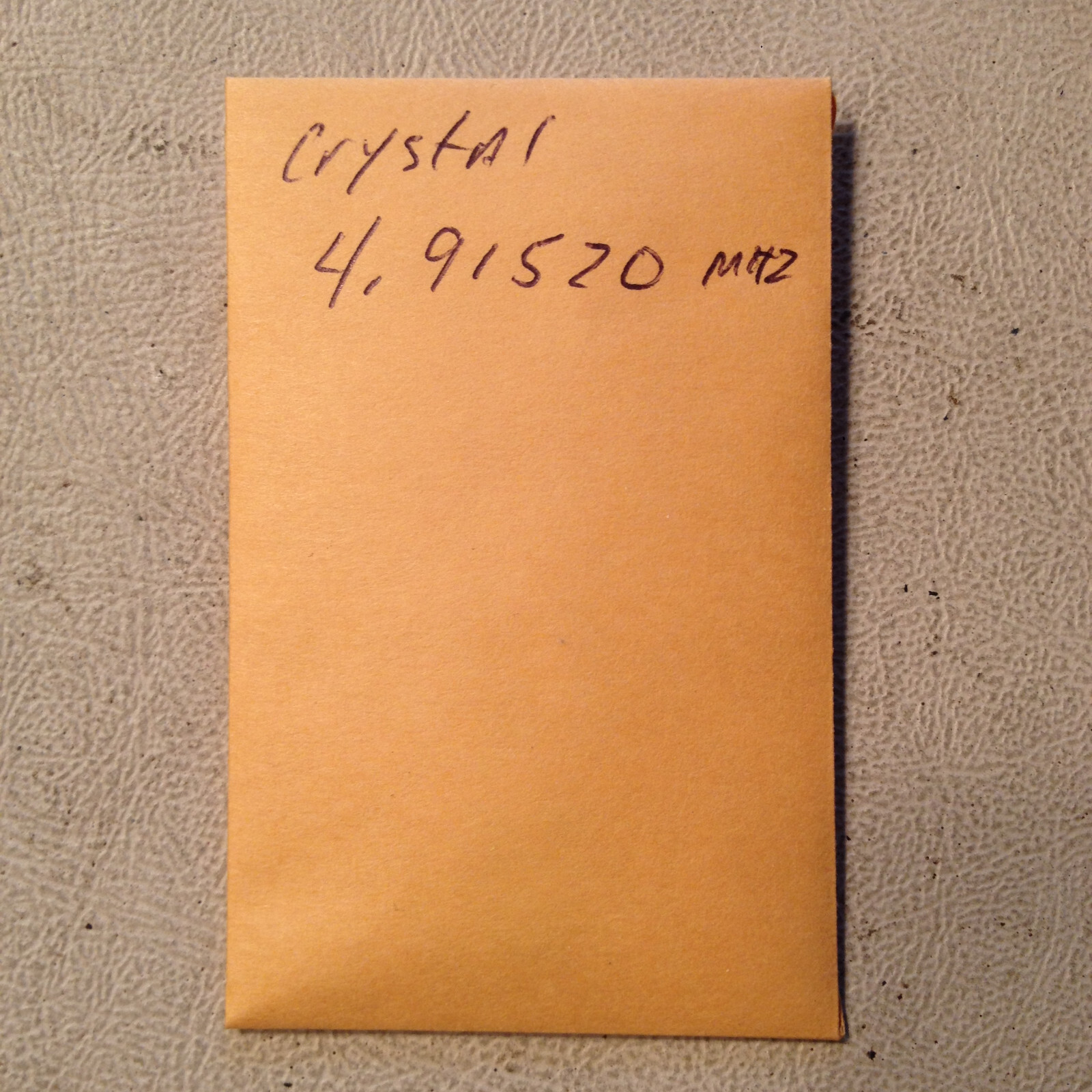 Quartz Crystal 4.91520 Mc, NOS