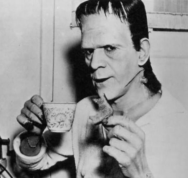 Frankenstein # 10 - 8 x 10 Tee Shirt Iron On Transfer Tea Time