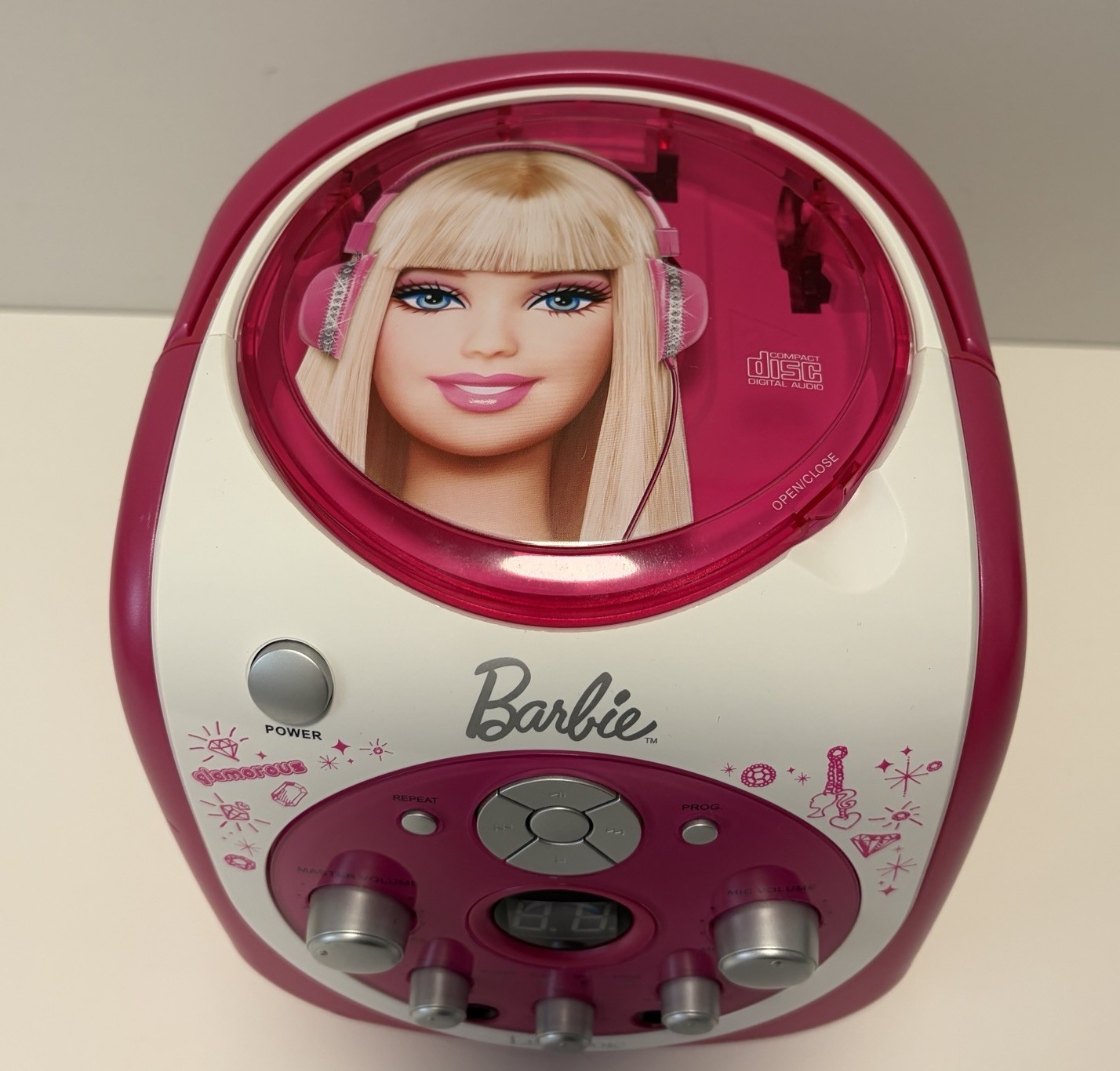 Barbie Lexibook K7000DP Pink CD Player Radio Tested Working READ