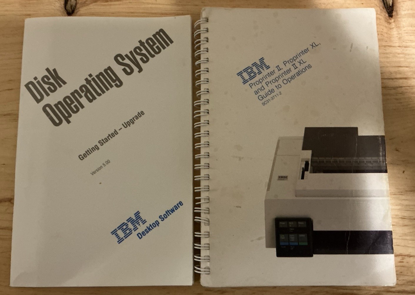 Lot Of 2 Vintage IBM Manuals  Dos. 5.00 Proprinter 2 Xl Guide Used