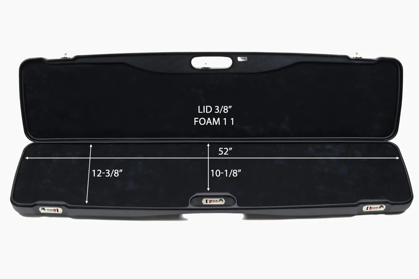 Universal Rifle Hard Case with Standard Trim for 1 Rifle + Accessory Storage