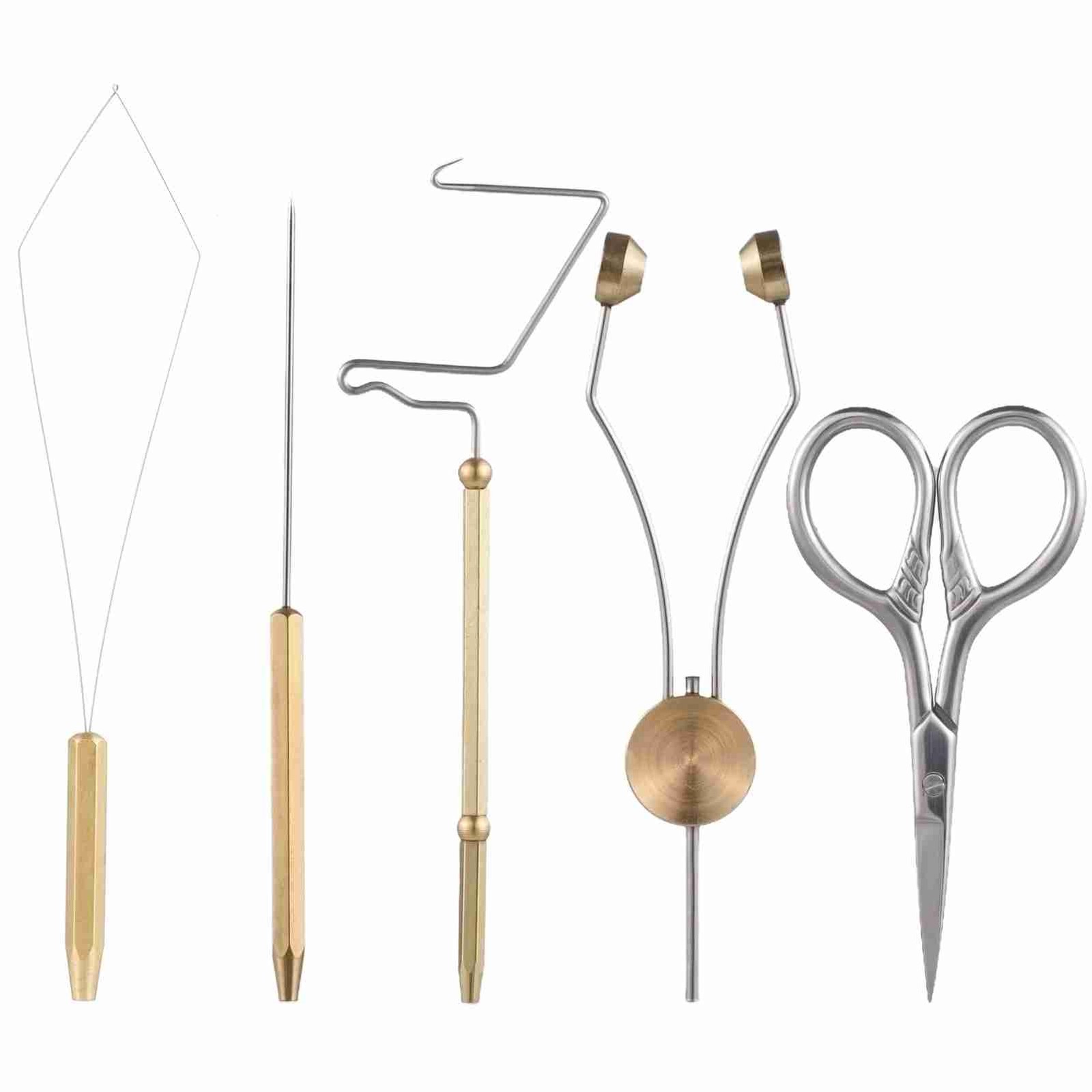 Fly Tying Tools Combo Kit Whip Finisher Bobbin Holder Bodkin Bobbin LNMS