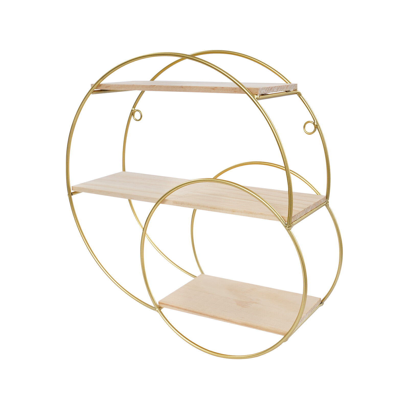 Wall Mounted Circular Storage Rack 10 x 33cm Shelf, 3-tier Storage Display Rack