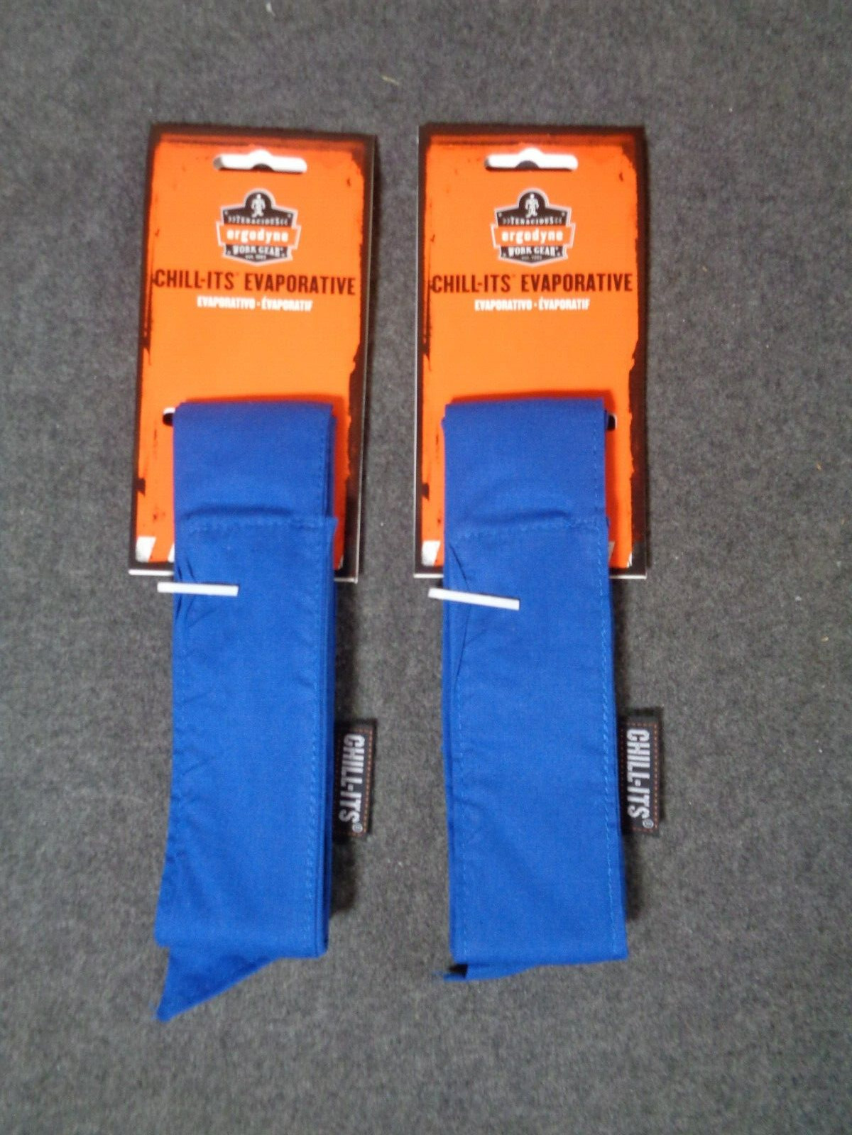 Ergodyne Chill-Its 6700CT Evaporative Cooling Bandana- Blue - Lot of 2