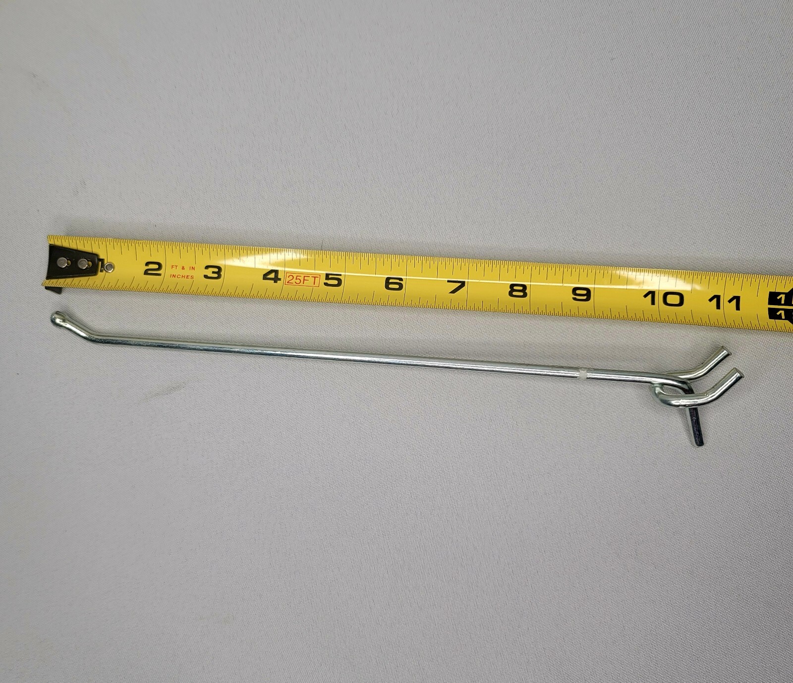 (25 PK) 10 Inch Heavy Duty Steel Pegboard Hooks