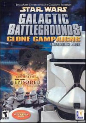 Star Wars Galactic Battlegrounds Clone Campaigns PC CD sci-fi RTS game add-on!