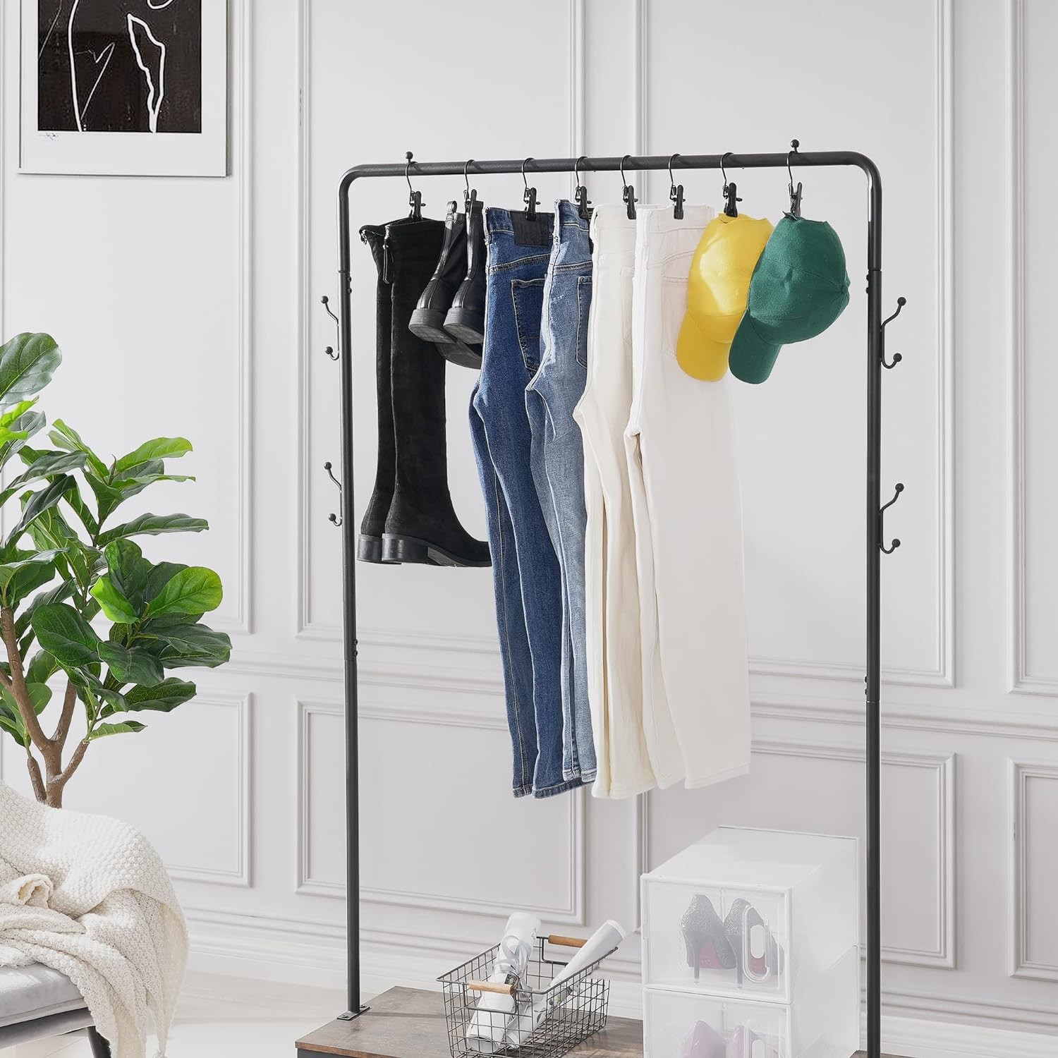 50 PCS Boot Hangers for Closet Laundry Hooks with Clips Boot Hanging Hold Cli...