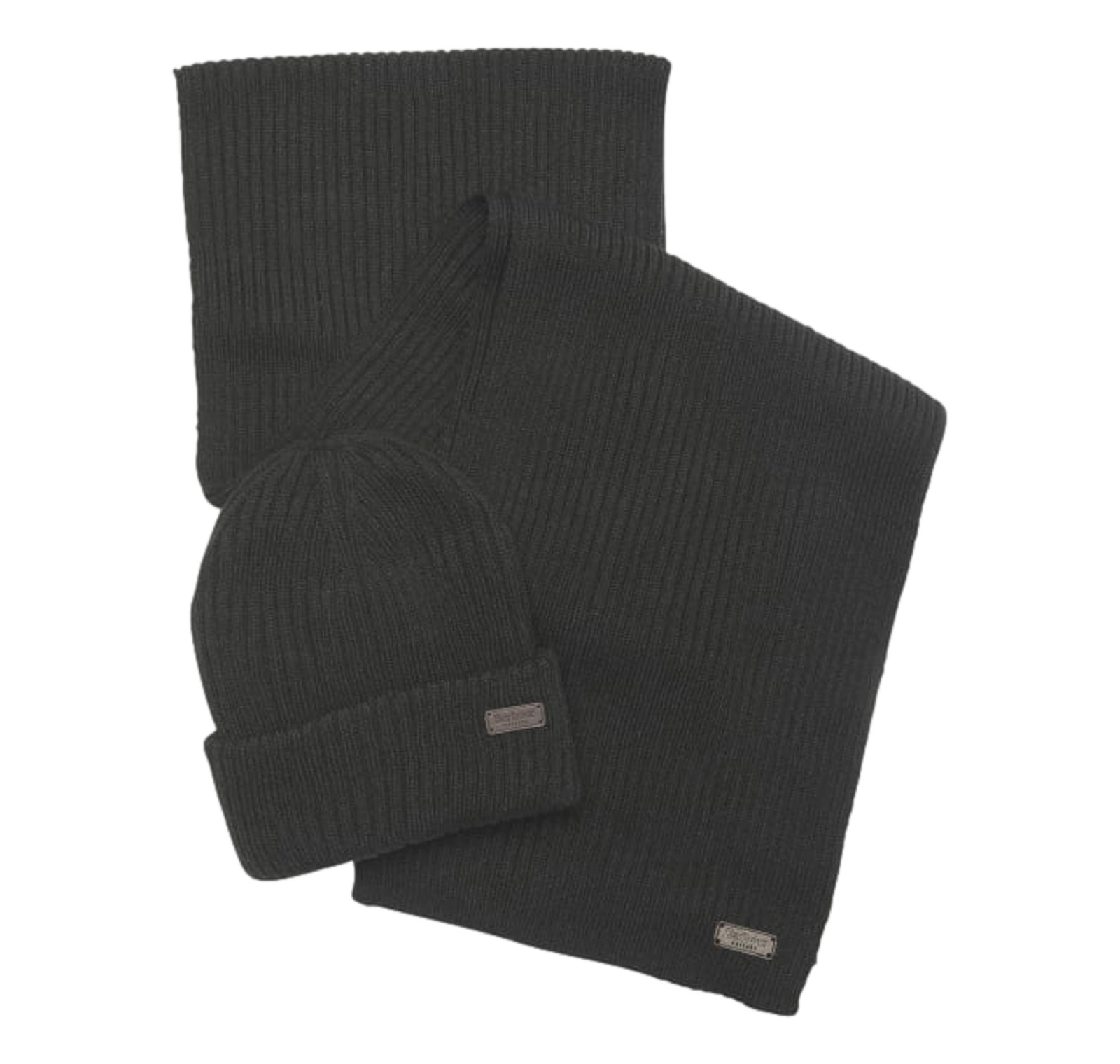Barbour Crimdon Beanie And Scarf Gift Set Black MGS0019BK11