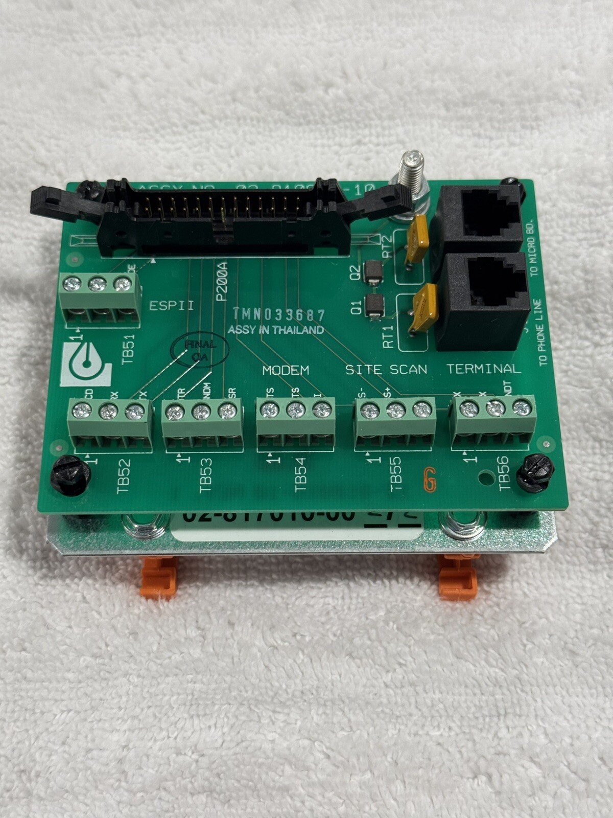 Liebert Emerson 02-810015-10 Modem Site Scan Terminal PCB Circuit Board Card
