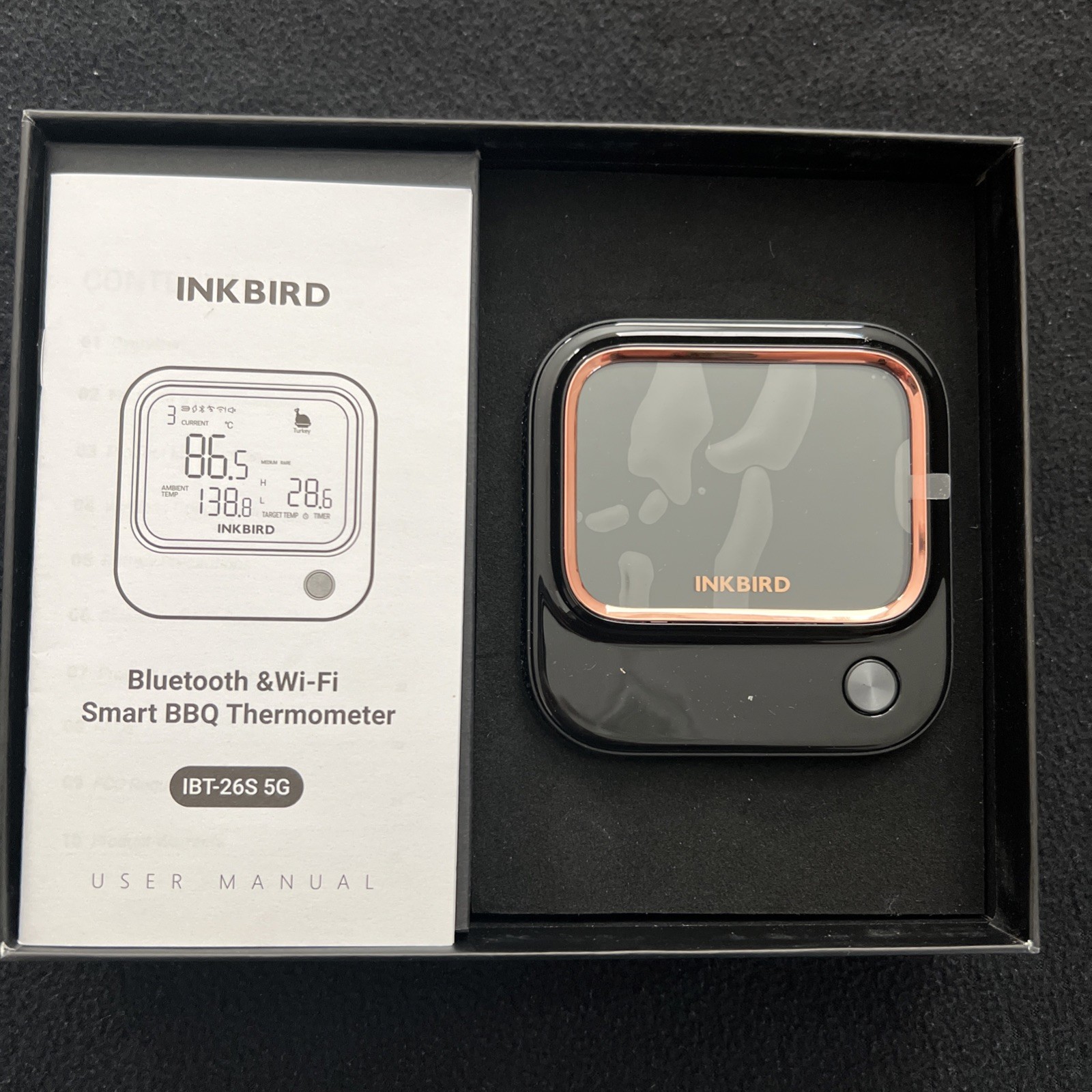 INKBIRD 5G WiFi BBQ Thermometer IBT-26S Bluetooth Remote Monitor BBQ Meat Smoker