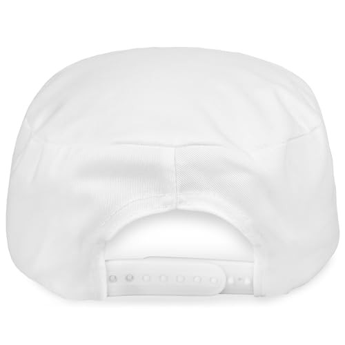 Mens Cotton Twill Painters Cap - Adjustable Hat Unstructured One Size White