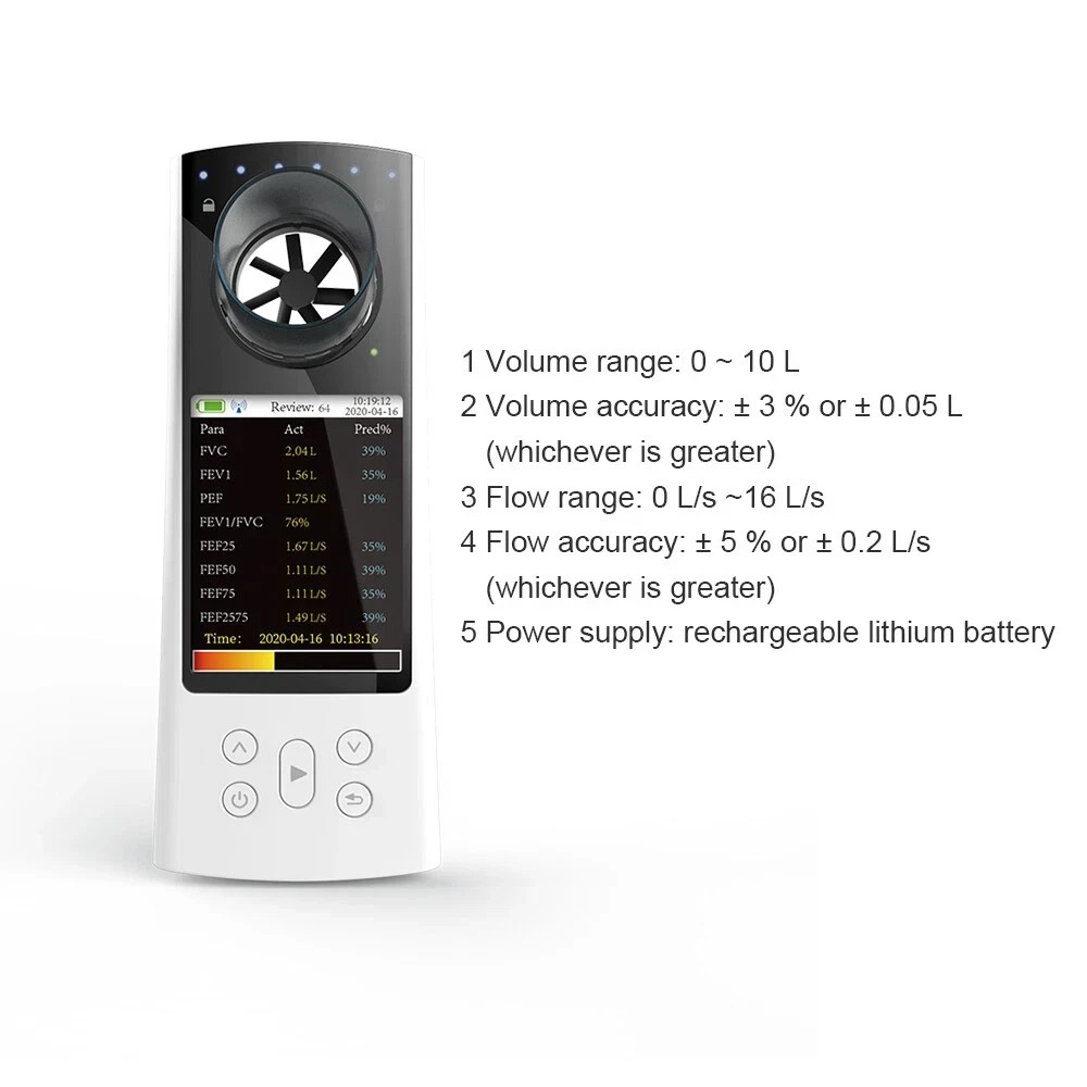 SP80B Bluetooth Handheld Spirometer with APP, Shipped From US Warehouse
