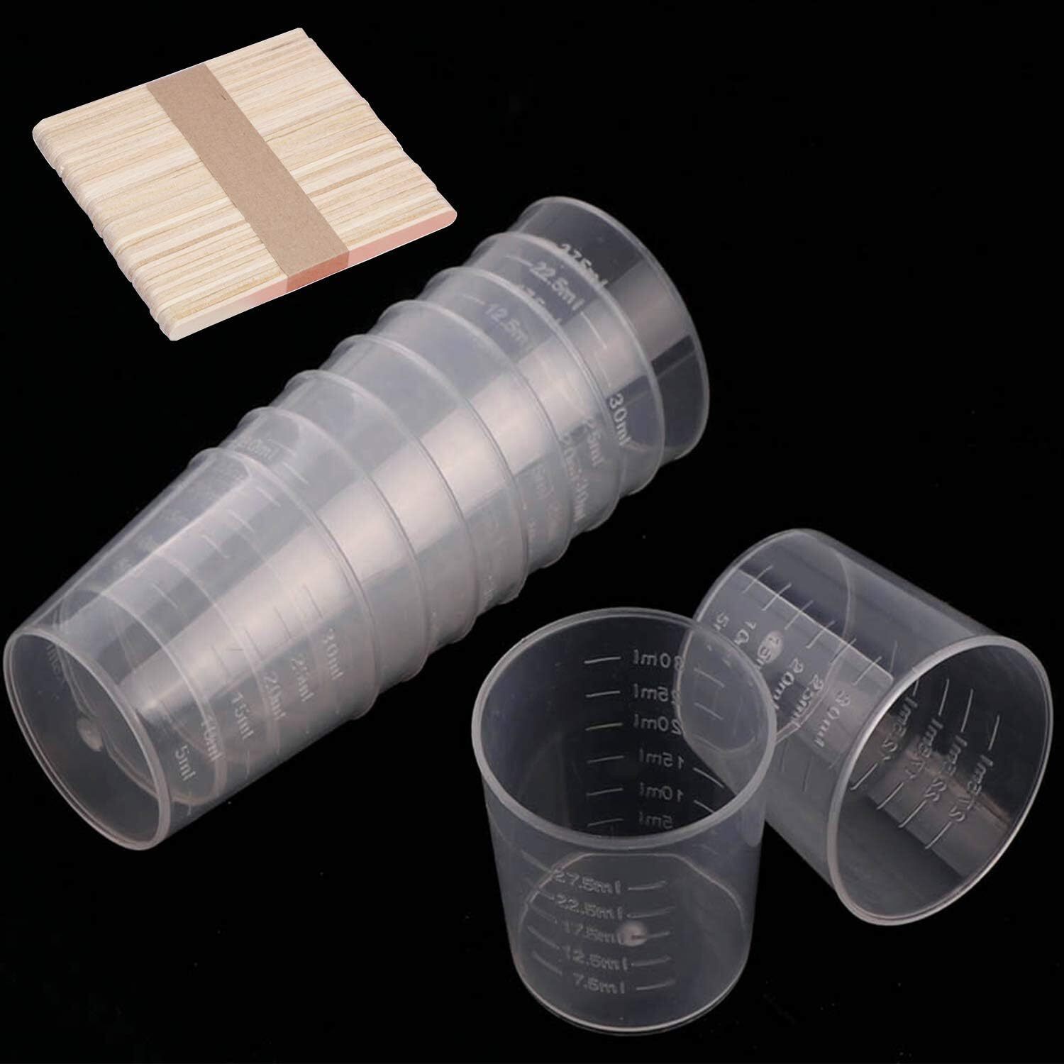 100 Pcs 1oz Graduated Mixing Cups for Epoxy Resin Craft Stain