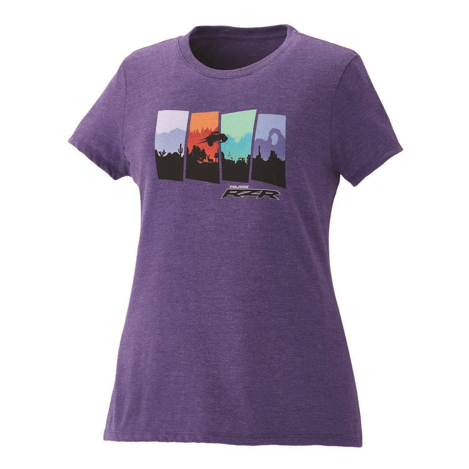 POLARIS WOMEN RZR 4SCENE LOGO TSHIRT PURPLE FROST XLARGE Soft Blended 286958909