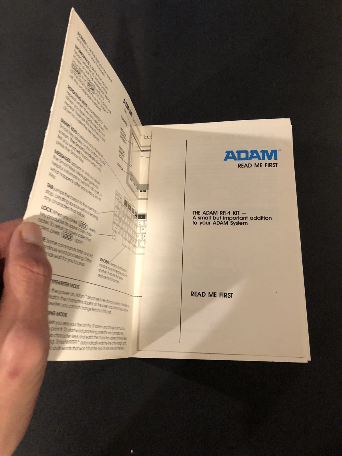 Coleco Adam Smart Writer Easy Reference guide manual Only