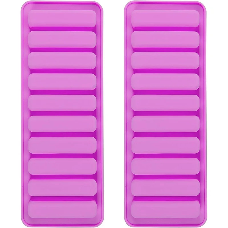 Long Strip Silicone Mold 10 Cavity Finger Shaped Chocolate Rectangular Cereal