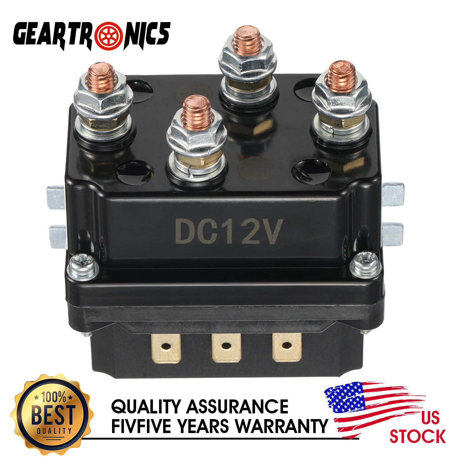 12V Winch Solenoid Relay Contactor For ATV UTV Boat 4x4 Vehicles 5000-7000lbs