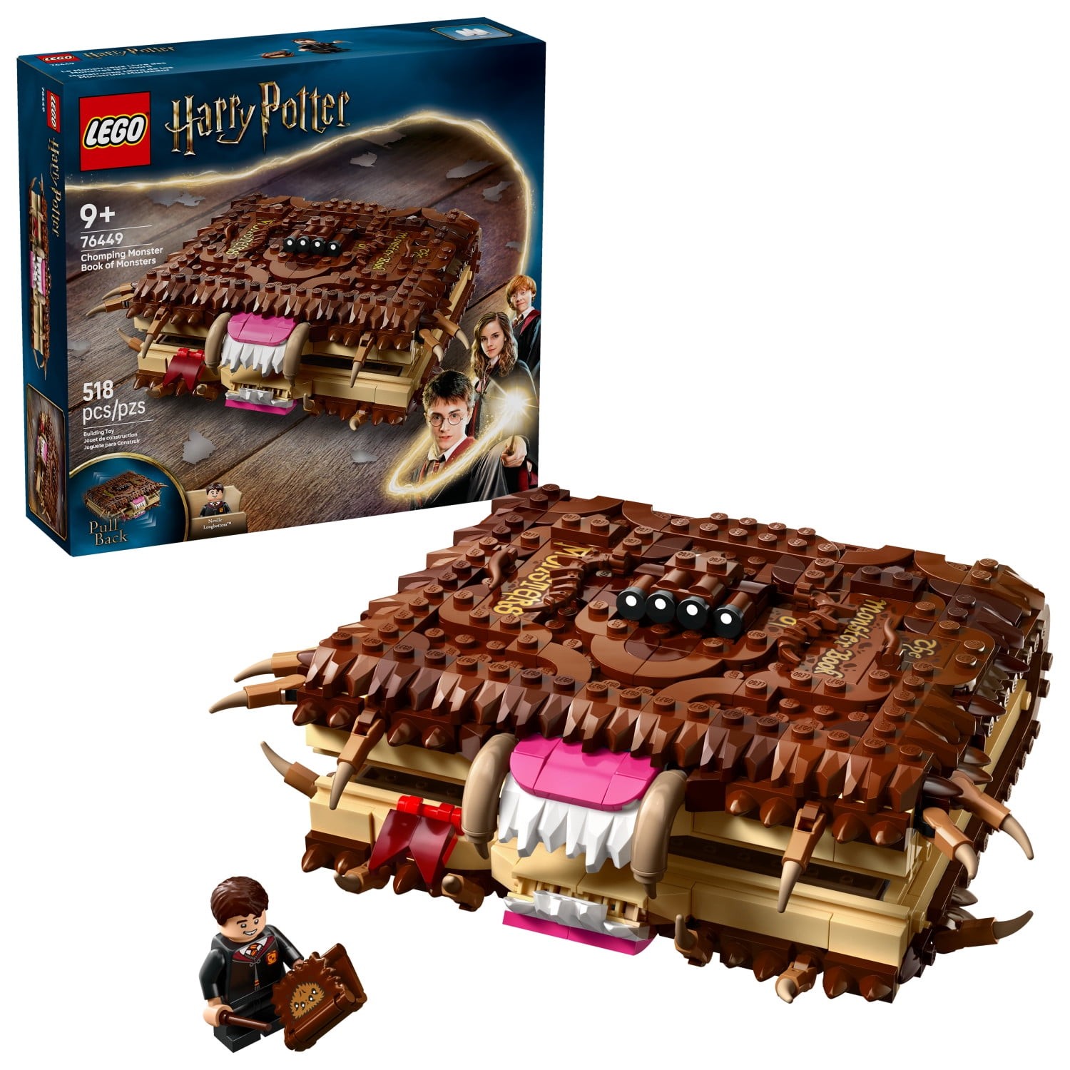 LEGO Harry Potter Chomping Monster Book of Monsters Toy 76449 -  518pcs