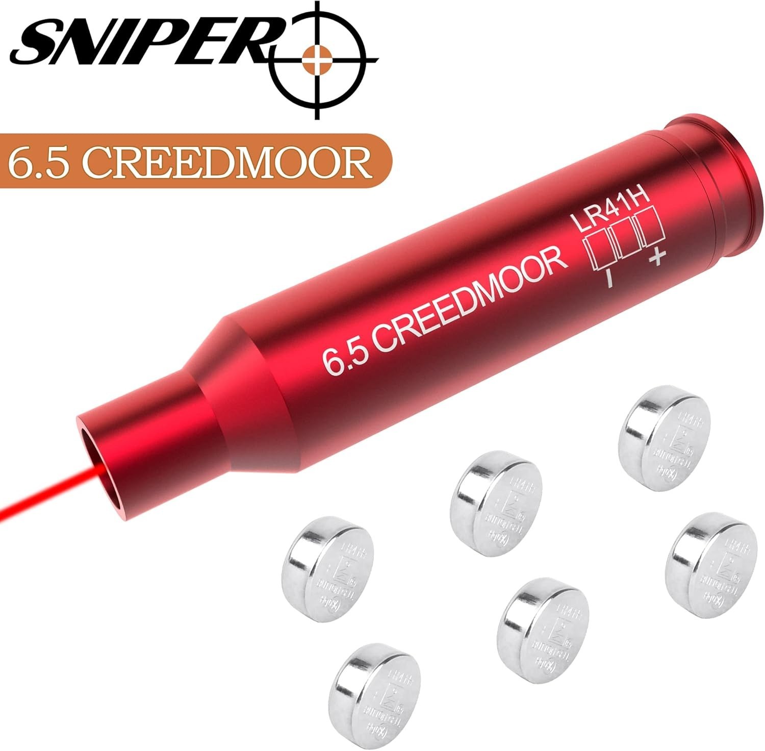 6.5 Creedmoor Red Laser Bore Sight w/ 6 Batteries