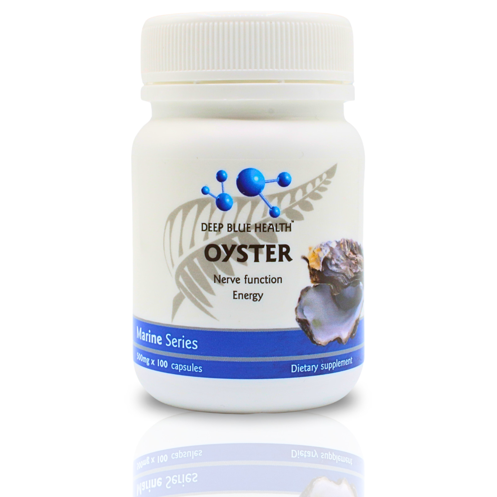 New Zealand Oyster Extract Powder Zinc Libido Supplement - 500mg x 100 Capsules