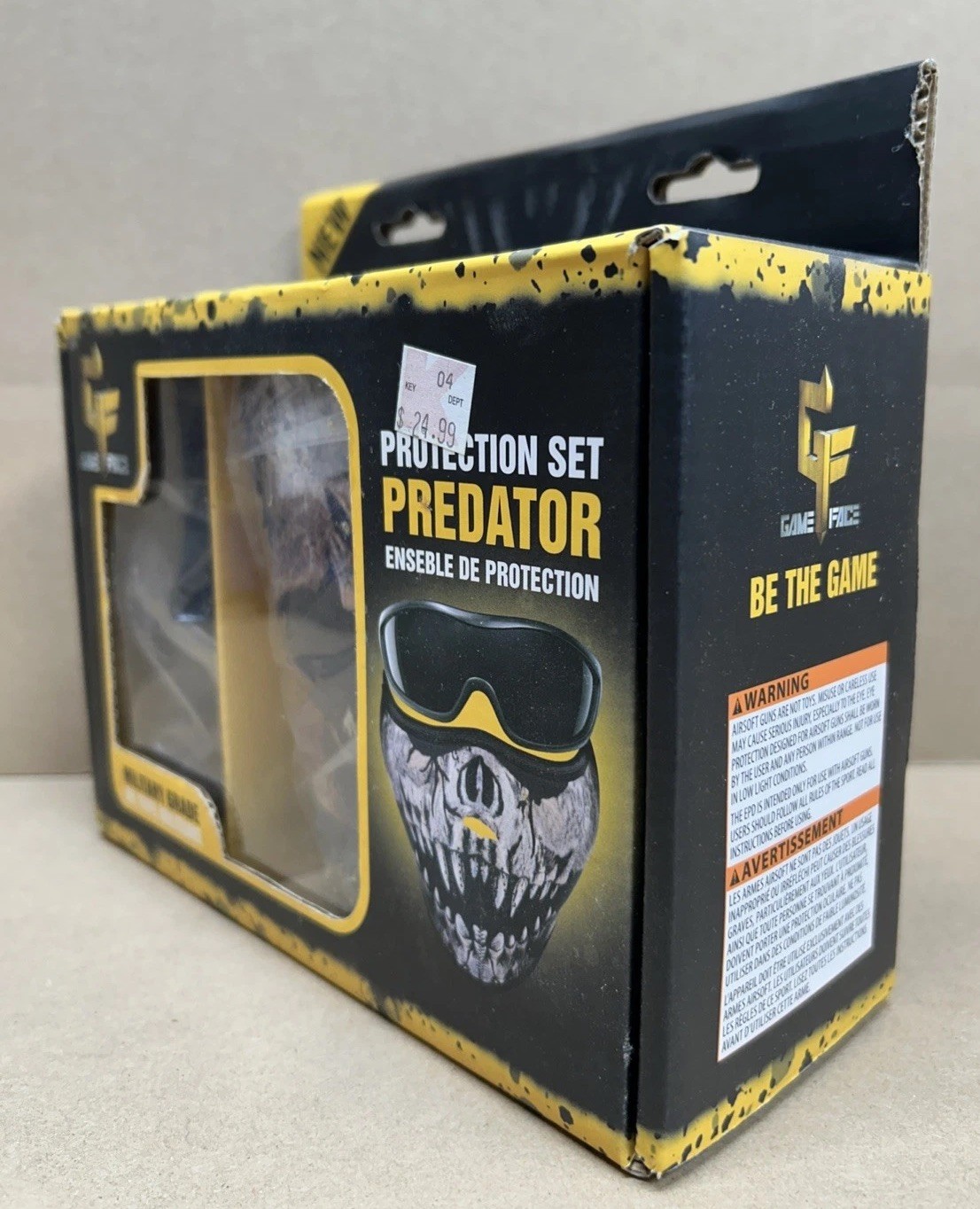 Paintball Goggles & Half Predator Mask Game Face Airsoft
