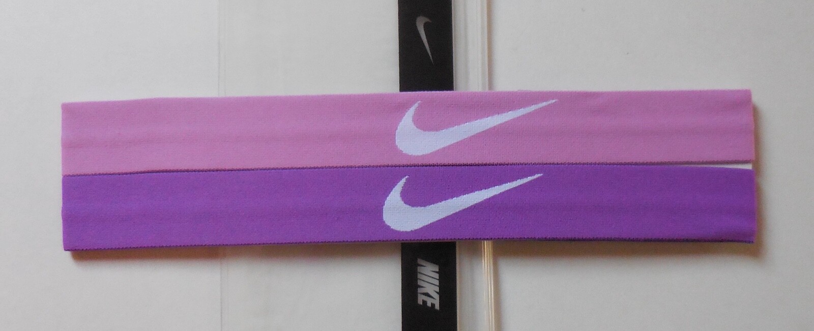 Nike Headbands 2PK with Pouch Tennis Unisex Violet Shock/Wild Berry/White