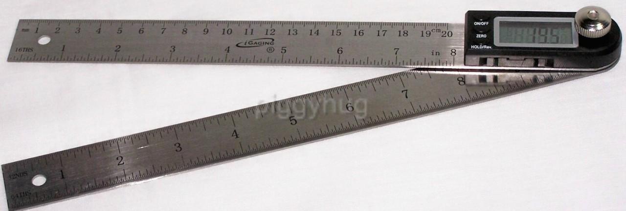 Igaging digital protractor angle finder 10" or 14" ruler 2 in 1 new